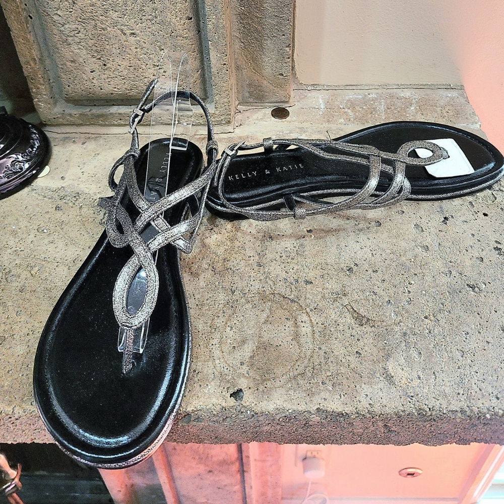NWOB Kelly and Katie Peggie Slingback Metallic Sandals Size 9.5 - Picture 7 of 12